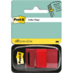 POST-IT Set de 50 marque-pages souples, coloris Rouge