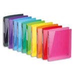 EXACOMPTA Classeur 4 anneaux dia 30mm Iderama polypro souple 7/10 brillant. Dos 4cm. Coloris assortis