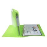 EXACOMPTA Classeur 4 anneaux dia 30mm Iderama polypro souple 7/10 brillant. Dos 4cm. Coloris Vert anis – Image 3