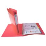 EXACOMPTA Classeur 4 anneaux dia 30mm Iderama polypro souple 7/10 brillant. Dos 4cm. Coloris Rose – Image 3