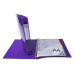 EXACOMPTA Classeur 4 anneaux dia 30mm Iderama polypro souple 7/10 brillant. Dos 4cm. Coloris Violet – Image 3