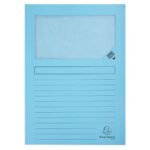 EXACOMPTA Paquet de 10 pochettes coins SUPER en carte 160g avec fenêtre, coloris assortis 10 couleurs – Image 2