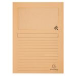 EXACOMPTA Paquet de 10 pochettes coins SUPER en carte 160g avec fenêtre, coloris assortis 10 couleurs – Image 4