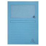 EXACOMPTA Paquet de 100 pochettes coins SUPER en carte 160g avec fenêtre, coloris assortis 10 couleurs – Image 3