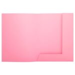 EXACOMPTA Paquet 50 chemises 2 rabats carte 210g SUPER 250. Coloris Rose – Image 2