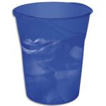 CEP Corbeille à papier Happy 280H Bleu électrique, capacité 14 Litres - Dim : L29 x H33,4 x P30,5 cm