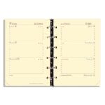 QUO VADIS Recharge Timer format 14, Septembre à Décembre à l'horizontale papier Ivoire 12,5x8 cm