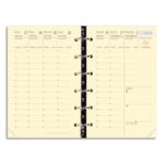 QUO VADIS Recharge Timer format 14, Septembre à Décembre à la verticale papier Ivoire 12,5x8 cm