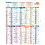 CBG Calendrier UNI-COMPACT, recto grille Janvier à Décembre, verso carte union européenne