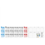 CBG Sous-mains quadri-pratic grille Janvier à Décembre, 25 feuilles, 38,5x54cm, filmé à l'unité