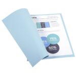 EXACOMPTA Paquet de 100 chemises FOREVER en carte recyclée 220g. Coloris Bleu clair – Image 3
