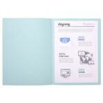 EXACOMPTA Paquet de 100 chemises FOREVER en carte recyclée 220g. Coloris Bleu clair – Image 4