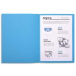 EXACOMPTA Paquet de 100 chemises FOREVER en carte recyclée 220g. Coloris Bleu foncé