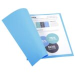 EXACOMPTA Paquet de 100 chemises FOREVER en carte recyclée 220g. Coloris Bleu foncé – Image 3
