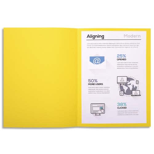 356378_d1.jpg EXACOMPTA Paquet de 100 chemises FOREVER en carte recyclée 220g. Coloris Jaune – Image 1