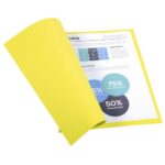 EXACOMPTA Paquet de 100 chemises FOREVER en carte recyclée 220g. Coloris Jaune – Image 3