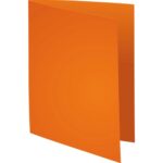 EXACOMPTA Paquet de 100 chemises FOREVER en carte recyclée 220g. Coloris Orange – Image 2