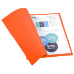 EXACOMPTA Paquet de 100 chemises FOREVER en carte recyclée 220g. Coloris Orange – Image 3