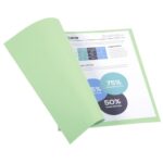 EXACOMPTA Paquet de 100 chemises FOREVER en carte recyclée 220g. Coloris Vert clair – Image 3