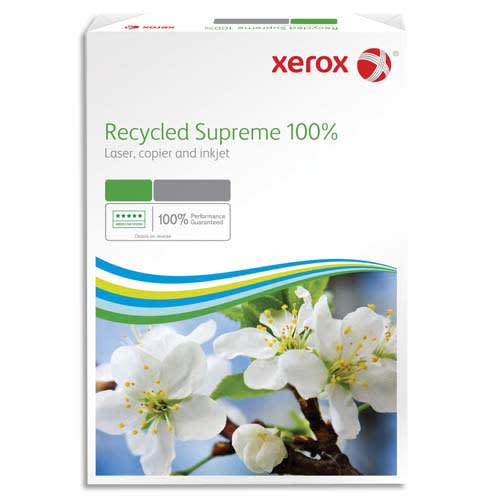362399_d1-1.jpg XEROX Ramette de 500 feuilles A4 80g, papier 100% recyclé Blanc XEROX RecycledSupreme 003R95860 CIE 150 – Image 1
