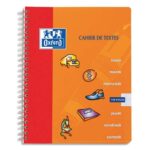 OXFORD Cahier de texte Essentials spiralé 148 pages grands carreaux Seyès 17x22cm. Couverture carte