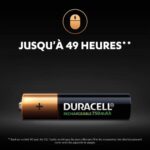 DURACELL Piles Rechargeables AAA 750 Mah, lot de 4 piles – Image 3