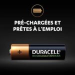 DURACELL Piles Rechargeables AA 1300 Mah, lot de 4 piles – Image 2