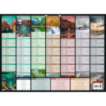 CBG Calendrier Janvier à Décembre BANCOLOR,40,5x55cm, 2 œillets et 1 cordonnet