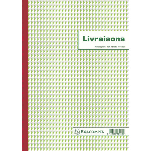 383075_d1-1.jpg EXACOMPTA Manifold Livraisons 29,7x21cm - 50 feuillets tripli autocopiants – Image 1