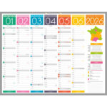 CBG Calendrier TENDANCE mini, Janvier à Décembre, 21x26,5cm, 1 trou