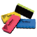 ARTLINE Brosse magnétique pour tableaux Blancs, L10,5 x H2 x P5,5 cm, 4 coloris assortis aléatoires