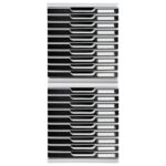 EXACOMPTA Module de classement Modulo Gris lumière Noir 10 tiroirs en PS, format A4+ L28,8 x H32 x P35 cm – Image 2