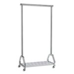 UNILUX Vestiaire Groom Chromé, capacité 70 kg 40 cintres, galerie inférieure - Dim L90 x H165 x P42 cm