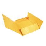 EXACOMPTA Chemise 3 rabats et élastique monobloc, carte lustrée 5/10e Jaune, élastique fixé devant – Image 2