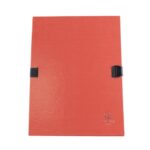 EXACOMPTA Chemise extensible NCLIP en papier toilé. Sangle à clip. Dos rainuré 13cm. Coloris rouge – Image 2