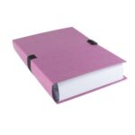 EXACOMPTA Chemise extensible NCLIP en papier toilé. Sangle à clip. Dos rainuré 13cm. Coloris violet – Image 4