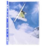 EXACOMPTA Sachet de 25 pochettes perforées A4 PP transparent lisse 6/100. Ouverture en coin 2/3 hauteur – Image 2