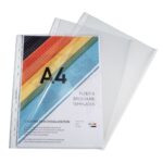 EXACOMPTA Sachet de 10 pochettes perforées A4 PP transparent lisse 6/100. Ouverture en coin toute hauteur – Image 3
