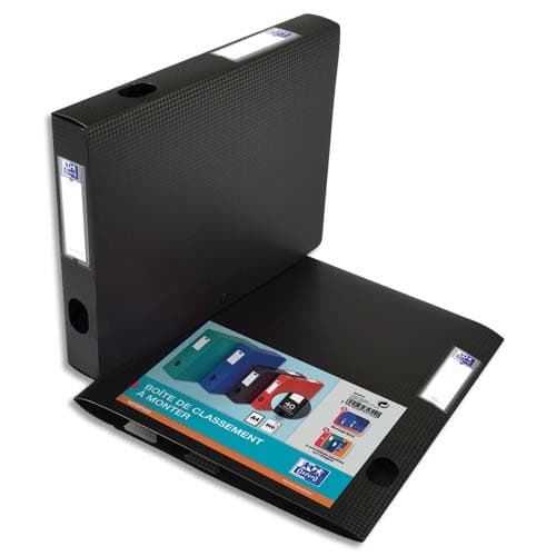 385998_d1.jpg OXFORD Boîte classement non montée Memphis PP 7/10e. Dos 4 cm. Coloris Noir – Image 1