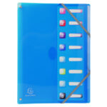 EXACOMPTA Trieur en polypropylène 8 compartiments A4. Fermeture par élastique. Coloris assortis – Image 2