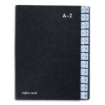 DURABLE Trieur alphabétique Noir int papier recyclé. 24 compartiments (A-Z). Format 26,5x34cm