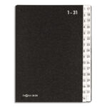 DURABLE Trieur numérique Noir int papier recyclé. 31 compartiments (1-31 + 1 neutre). Format 26,5x34cm