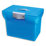 OXFORD Valise classement CLASS N GO, en polypro Bleu translucide cadenassable. Livré avec 5 dossiers