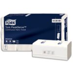 TORK Colis de 12 Paquets de 410 Essuie-mains PeakServe Blanc 1 pli gaufré enchevêtré Ft 22,5 x 20,1 cm