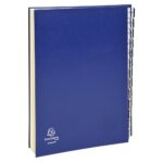 EXACOMPTA Trieur alphabétique 26 compartiments Bleu, couverture rigide plastifiée, onglets en plastique – Image 2