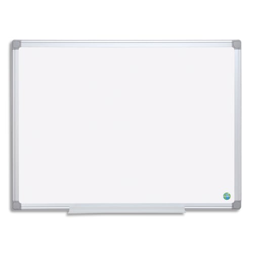 387905_d1.jpg BI-OFFICE Tableau Blanc Earth acier laquée, magnétique, cadre aluminium, porte-stylos Format L120xH90 cm – Image 1
