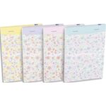 OXFORD Bloc carte Flowers agrafe A6 160 pages 90g Ligné