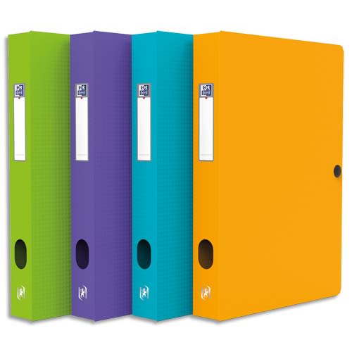 391545_d1.jpg OXFORD Boîte de classement Memphis 24x32cm, en polypropylène 7/10e. Dos 4cm. Assortis style – Image 1