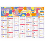 CBG Calendrier Air du temps,Janvier à Décembre, format : 40,5 x 55 cm