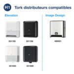 TORK Colis de 6 Rouleaux Essuie-mains Advanced 2 plis format 150m x 21cm Blanc pour distributeur Matic H1 – Image 3